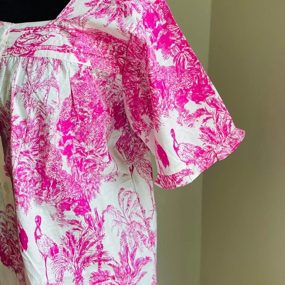 BRAND NEW Summer block Printed Pajama Shorts Pjs Set Summer Night Dress Pj set - Picture 6 of 9